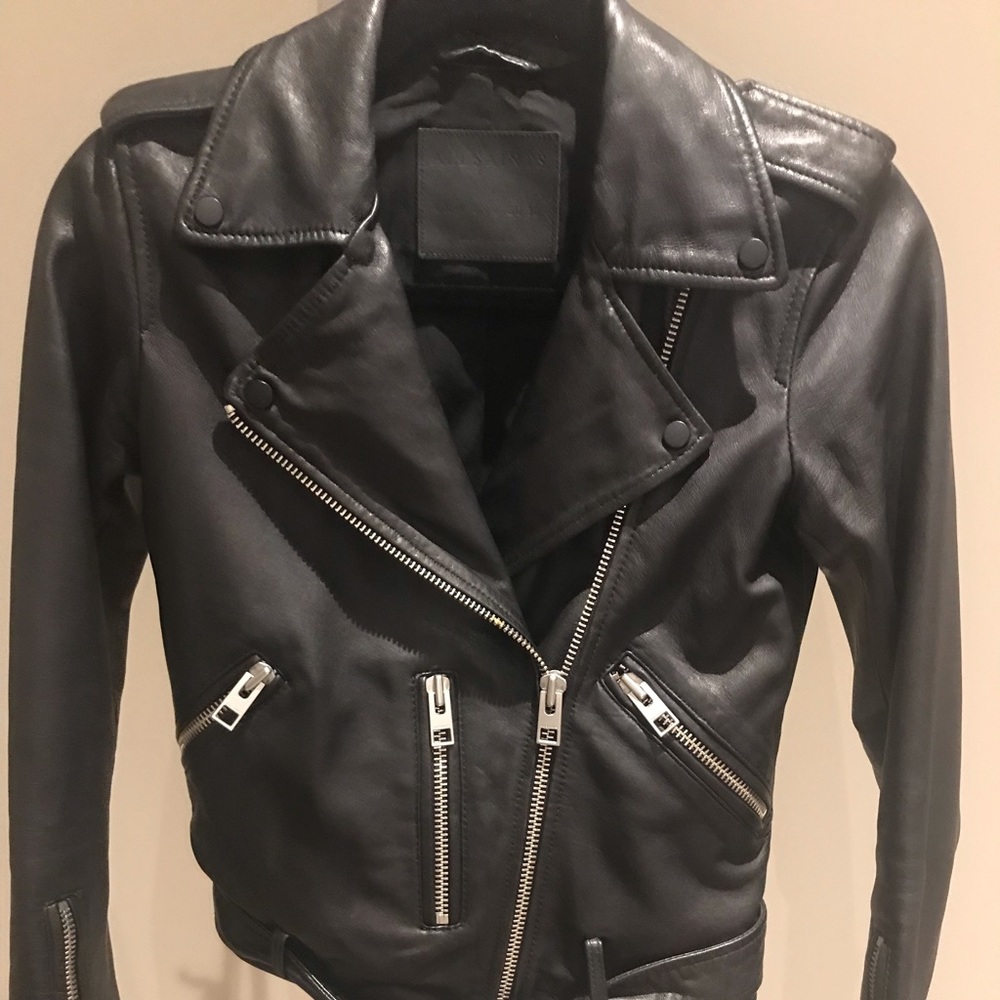 All Saints BALFERN black leather jacket